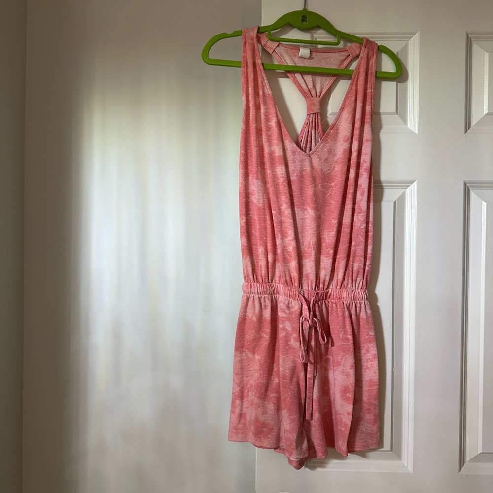 Pink Tie-Dye Romper